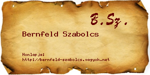 Bernfeld Szabolcs névjegykártya